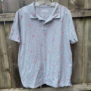 Urban Pipeline flamingo polo shirt sz. M